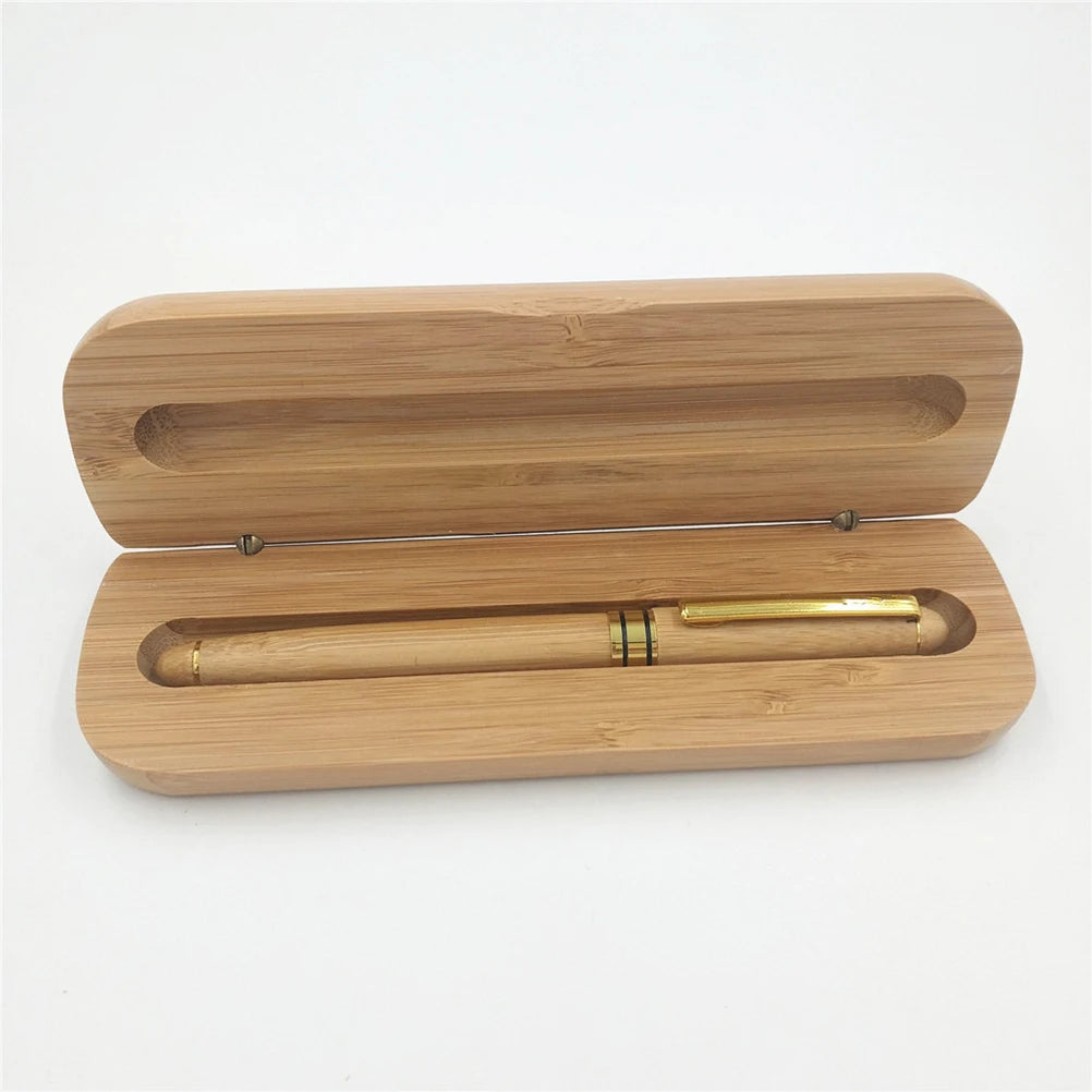 Bamboo Gel Pen with Gift Case Pen for Signature Calligraphy Birthday Father's Day Anniversary Gift