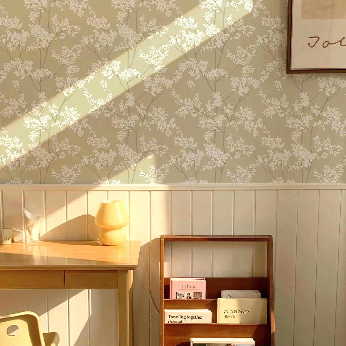 Retro Yellow Leaves Peel And Stick Wallpaper Classic Self aAdhesive Living Room Wall Decoration Waterproof Cabinet Stickers