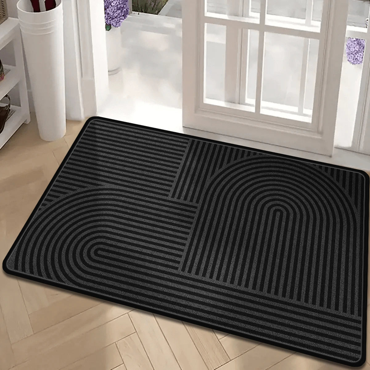 Crystal velvet printed door mats entrance mats simple square door non-slip mats dirt-resistant entrance mats bathroom mats